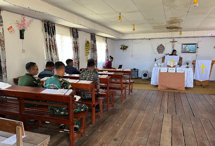 Gereja Bukit Sion Jadi Simbol Kebersamaan TNI dan Warga Papua