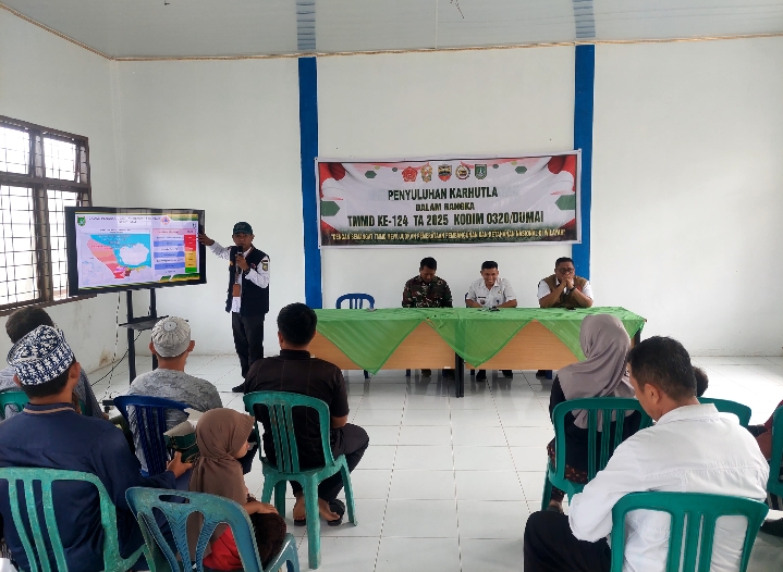 Penyuluhan Karhutla dalam Rangka TMMD ke-124 Digelar di Bukit Kayu Kapur, Masyarakat Antusias Ikuti Simulasi