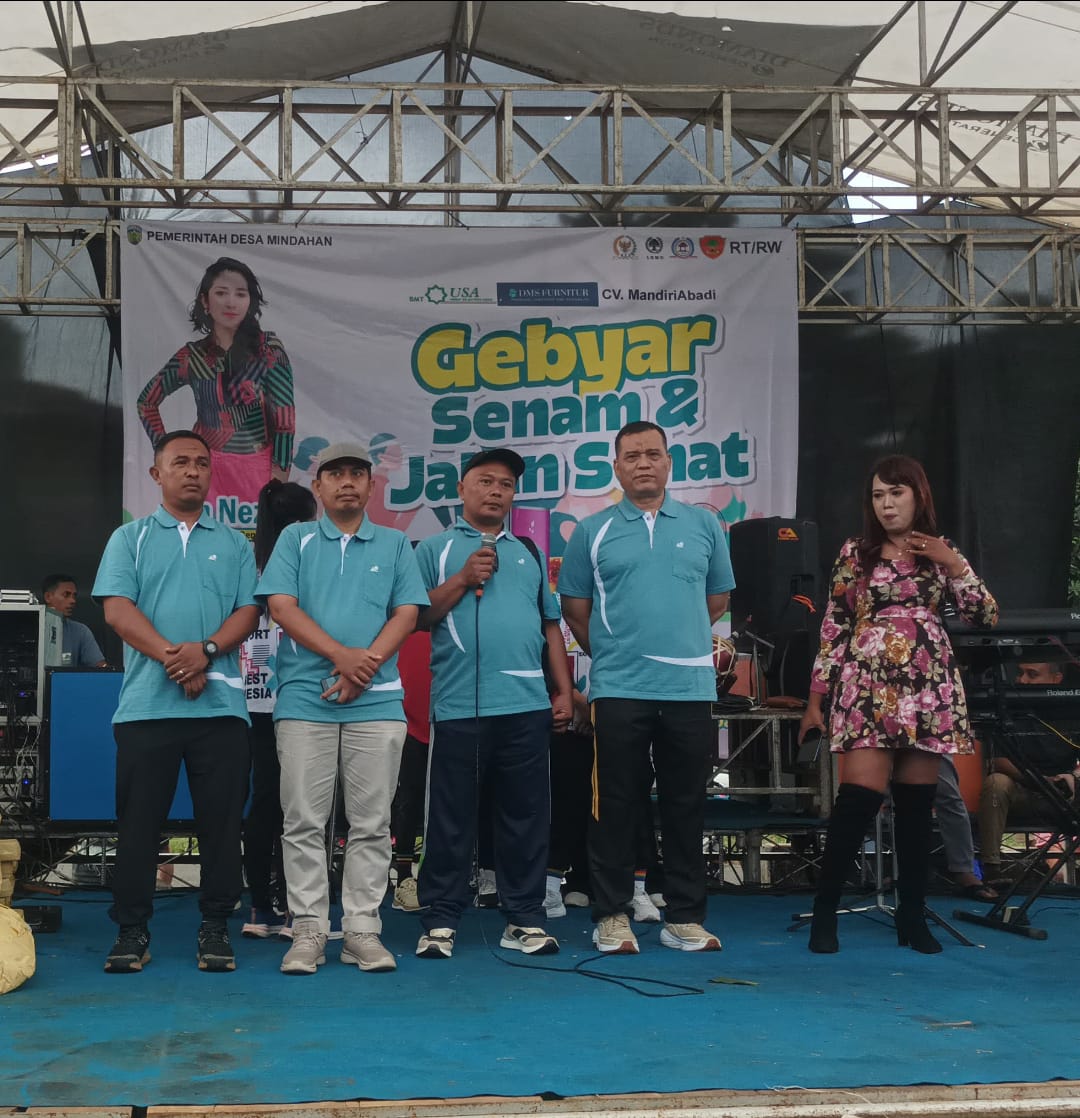 Danramil Batealit Hadiri Jalan Sehat dan Senam Bersama Sedekah Bumi Desa Mindahan 2025