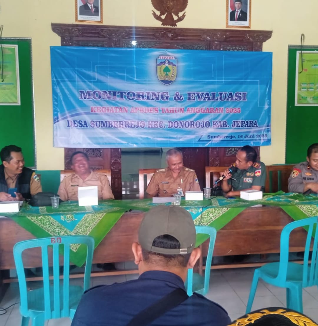 Danramil 12 / Donorojo Hadiri Monev ADD dan DD Semester I Tahun 2025 di Desa Sumberejo