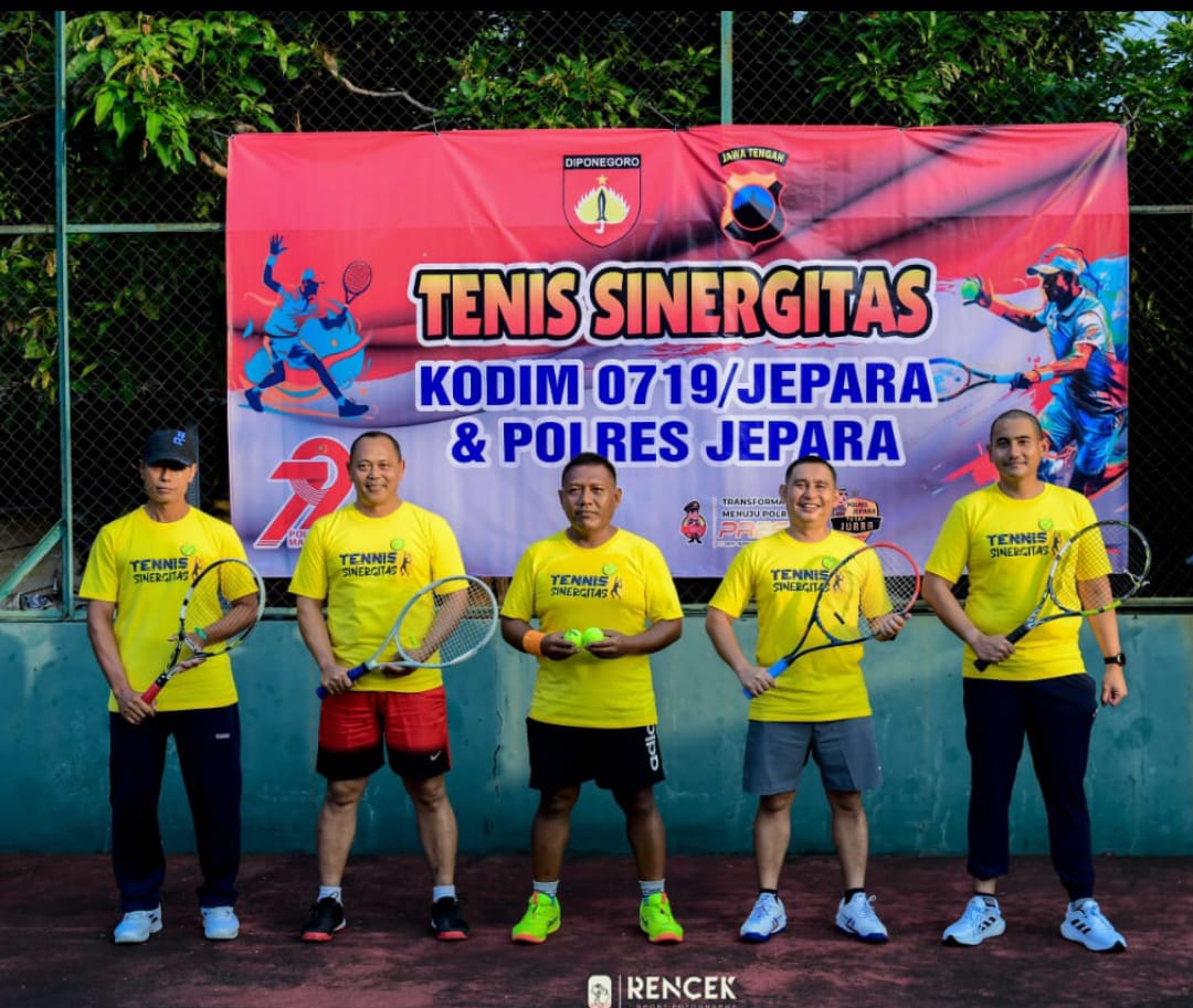 Kodim dan Polres Jepara Unjuk Kekompakan, Lapangan Tenis Jadi Saksi Kolaborasi
