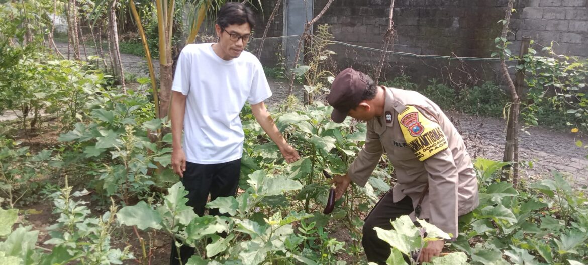 Polsek Pace Dukung Ketahanan Pangan Lewat Pemanfaatan Lahan Pekarangan