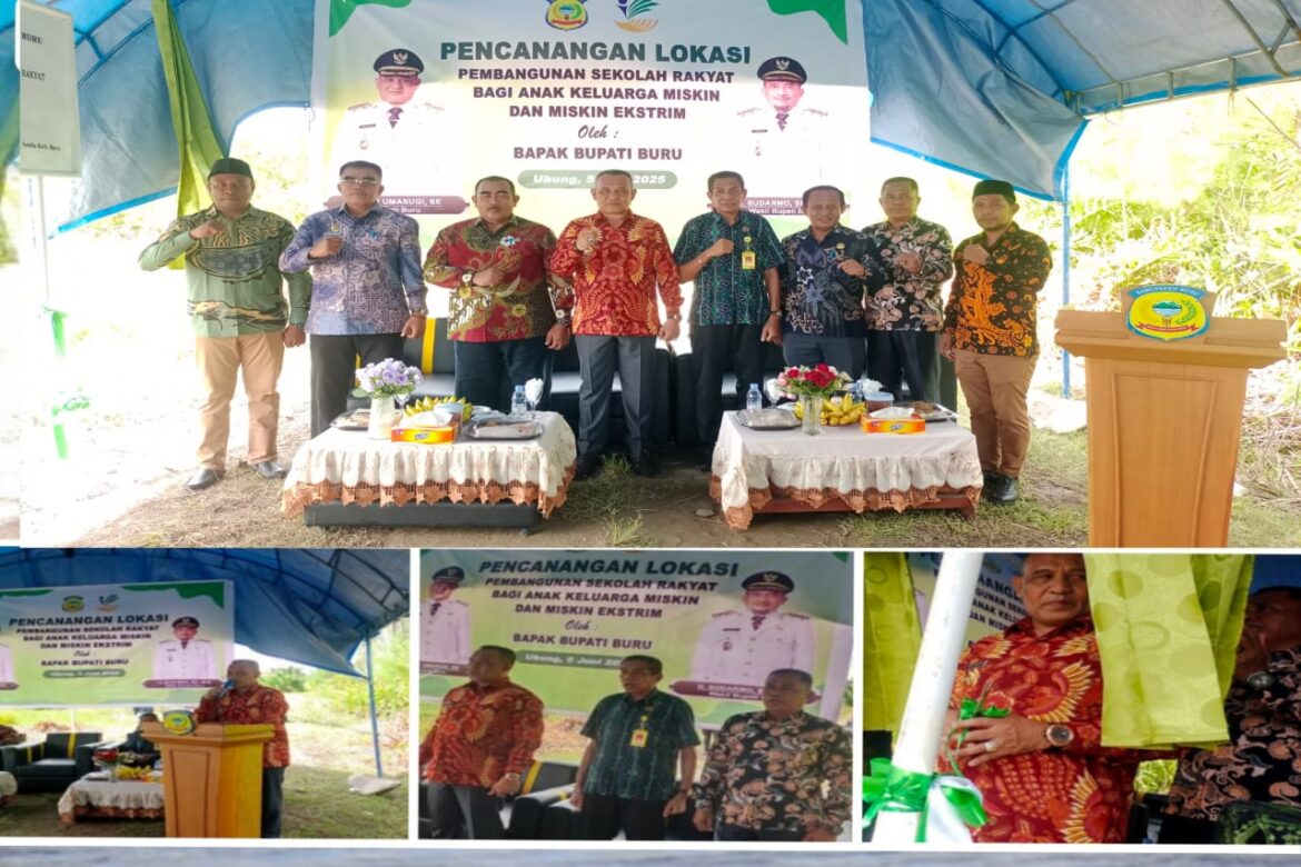Bupati Kab Buru Ikram Umasugi SE Tinjau Lokasi Pencanangan Sekolah Rakyat