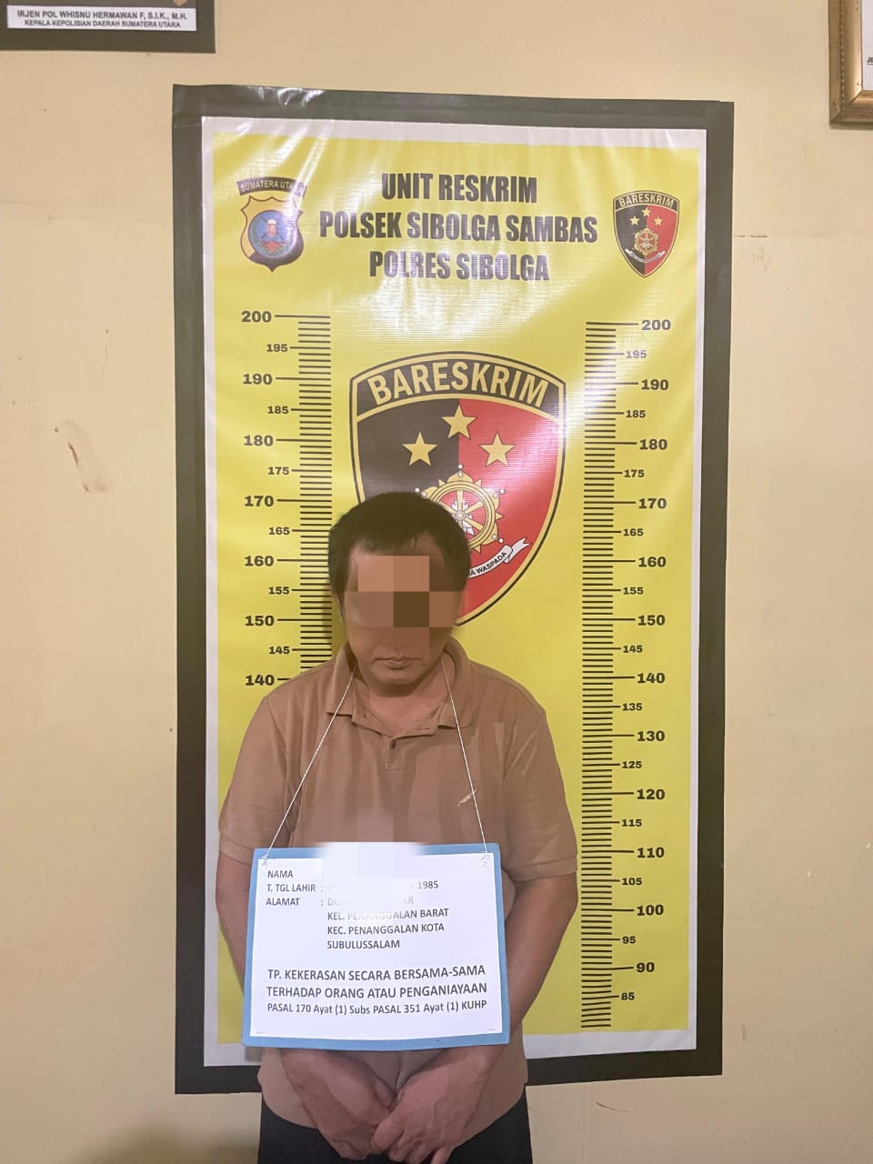Luar Biasa Polsek Sibolga Sambas, Tangkap Lima Pelaku Penganiayaan