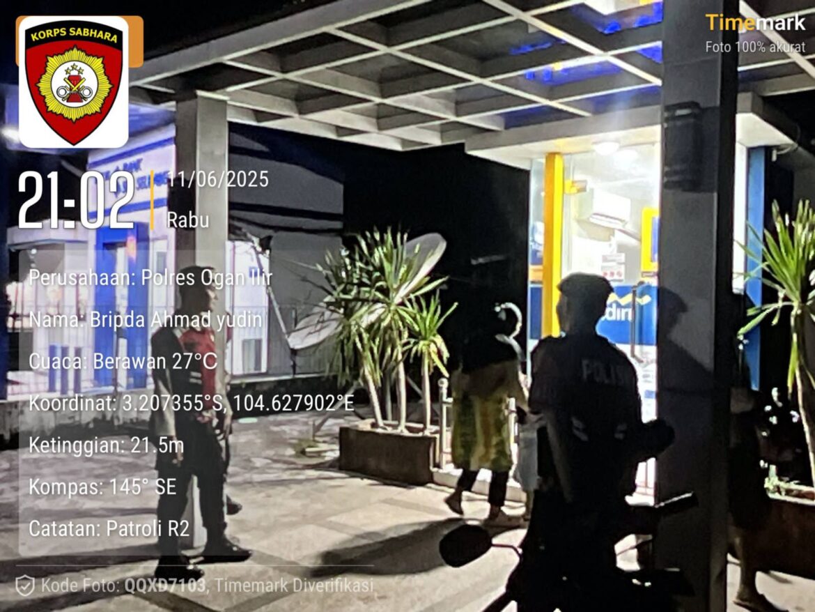 Patroli Perintis Presisi Polres Ogan Ilir Antisipasi Gangguan Kamtibmas di Sejumlah Titik Rawan