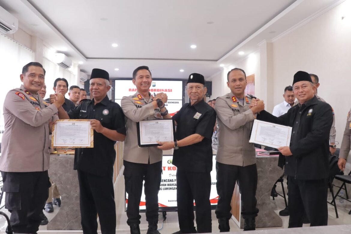 Tiga Kapolres dan Tiga Ketua Cabang PSHT Sepakat Jaga Kondusifitas Pengesahan Warga Baru