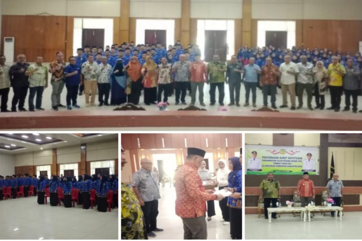 Tekankan Disiplin dan Loyalitas Bupati Buru Serahkan SK Pengangkatan 110 CPNS Formasi 2024