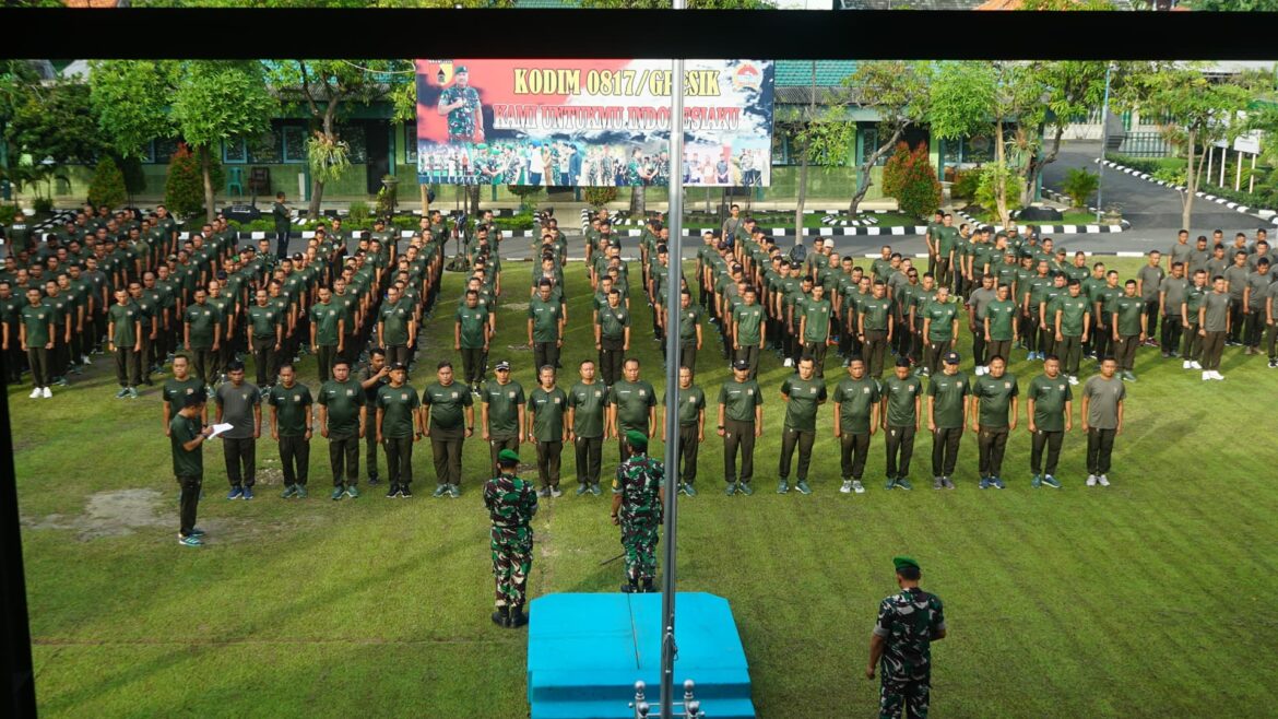 Kegiatan Olahraga Bersama Kodim 0817/Gresik, Wujud Kehangatan Dan Kekeluargaan