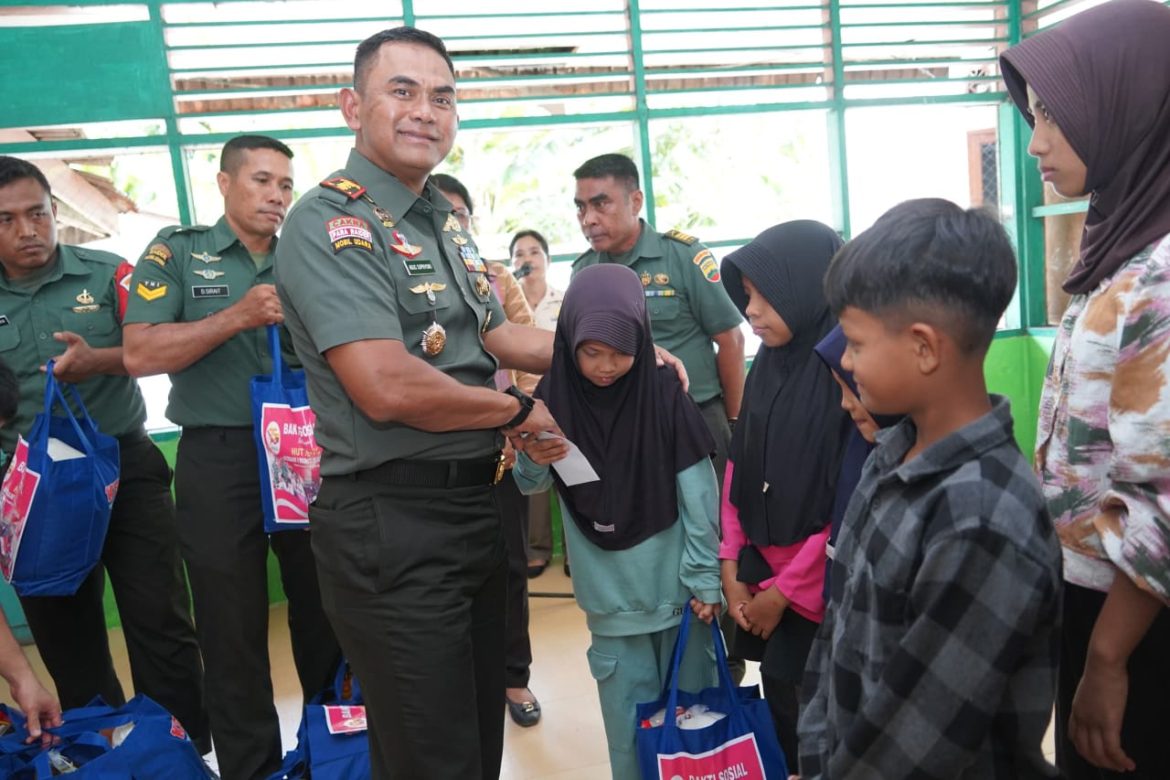 Kodam I/BB Gelar Baksos dan Baktikes serentak di 80 Panti Asuhan Sambut HUT ke-75