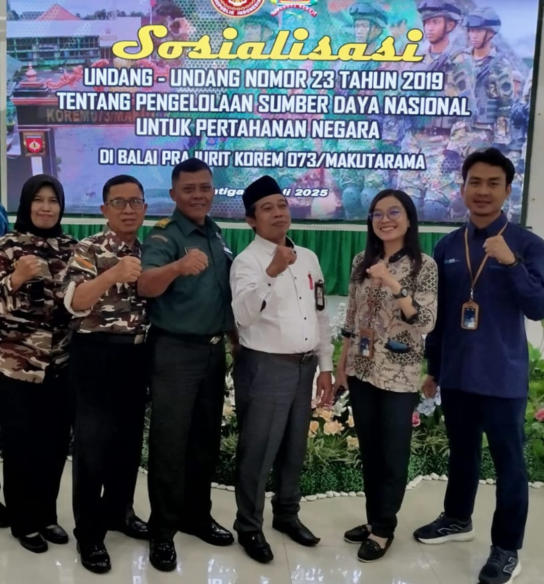 Pasiter Kodim 0719 / Jepara Hadiri Sosialisasi Pengelolaan Sumber Daya Nasional untuk Pertahanan Negara di Salatiga