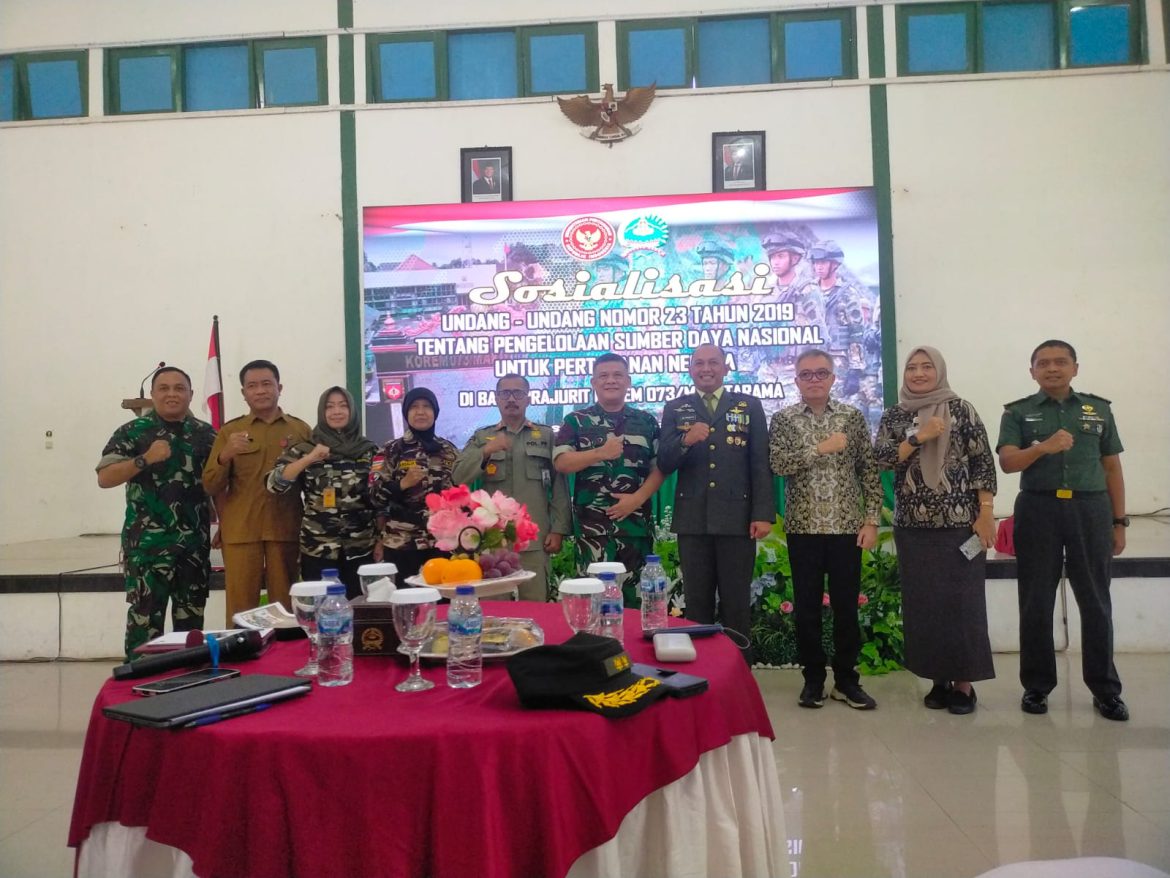 Pasiter Kodim 0719 / Jepara Hadiri Sosialisasi Komcad di Salatiga, Gandeng BUMN, Universitas, Pemda, dan Ormas