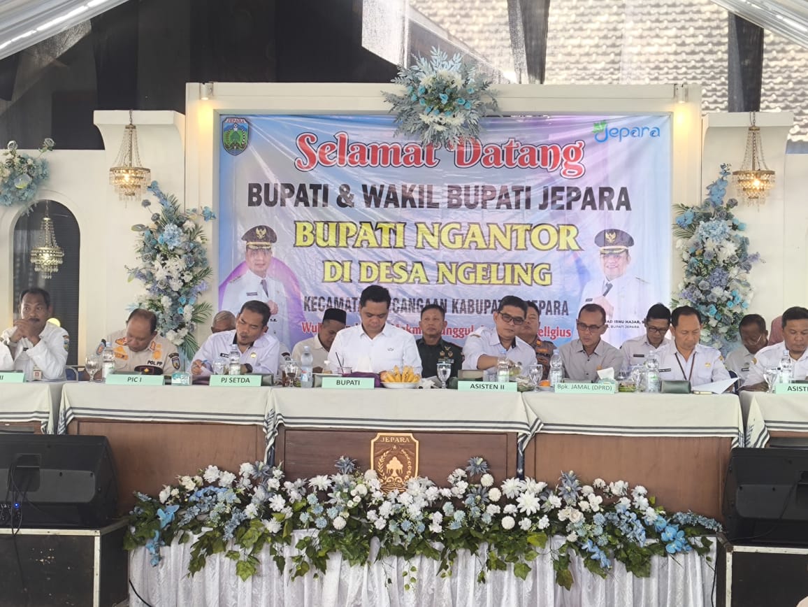 Danramil Pecangaan Bersama Anggota Monitor Kegiatan “Bupati Jepara Ngantor” di Desa Ngeling