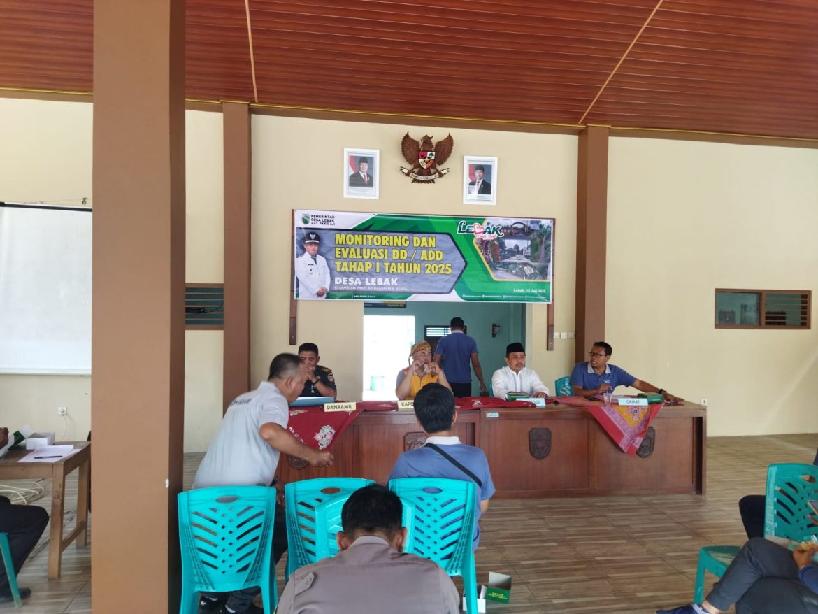 Danramil 09/Mlonggo Hadiri Kegiatan Monitoring dan Evaluasi ADD dan DD Tahap I di Desa Lebak