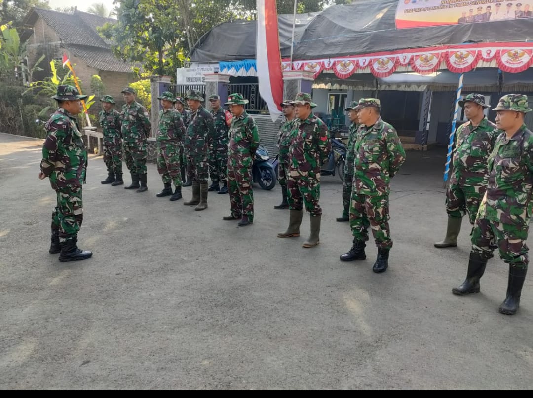 Kapten Inf Alex Efendi Pimpin Langsung Apel Satgas TMMD Sengkuyung Tahap III di Desa Bungu, Mayong