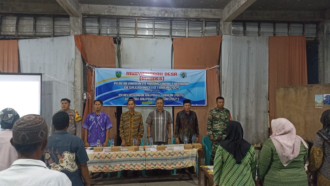 Babinsa Desa Gidangelo Hadiri Musdes Penyusunan RKPDes 2026 dan DU-RKPDes 2027