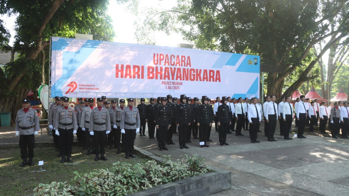 Peringati Hari Bhayangkara ke-79, Polres Nganjuk Tegaskan Komitmen “Polri untuk Masyarakat”