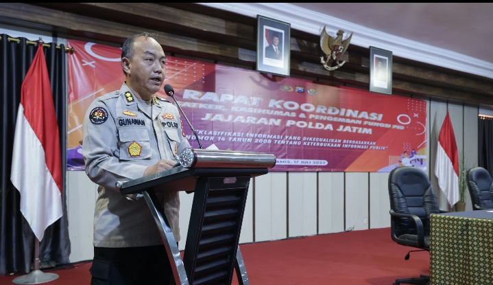 Perkuat Pengelolaan Informasi Publik, Bidang Humas Polda Jatim Gelar Rakor PID