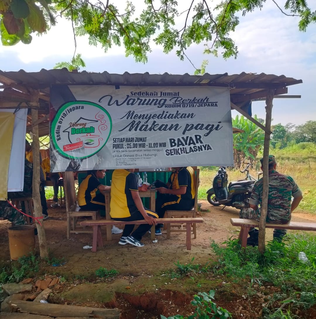 Kodim 0719/Jepara Kuatkan Ikatan Sosial Lewat Warung Berkah, Konsisten Setiap Jumat Pagi