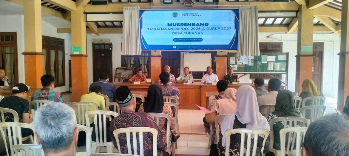 Babinsa Desa Tubanan Hadiri Musrenbangdes Penyusunan RKP Desa Tahun 2026