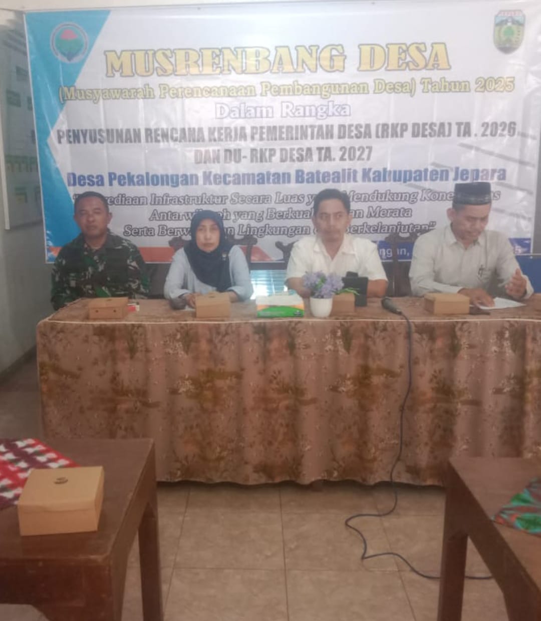 Danramil 03/Batealit Hadiri Musrenbang Desa Pekalongan untuk Penyusunan RKP Desa 2026-2027