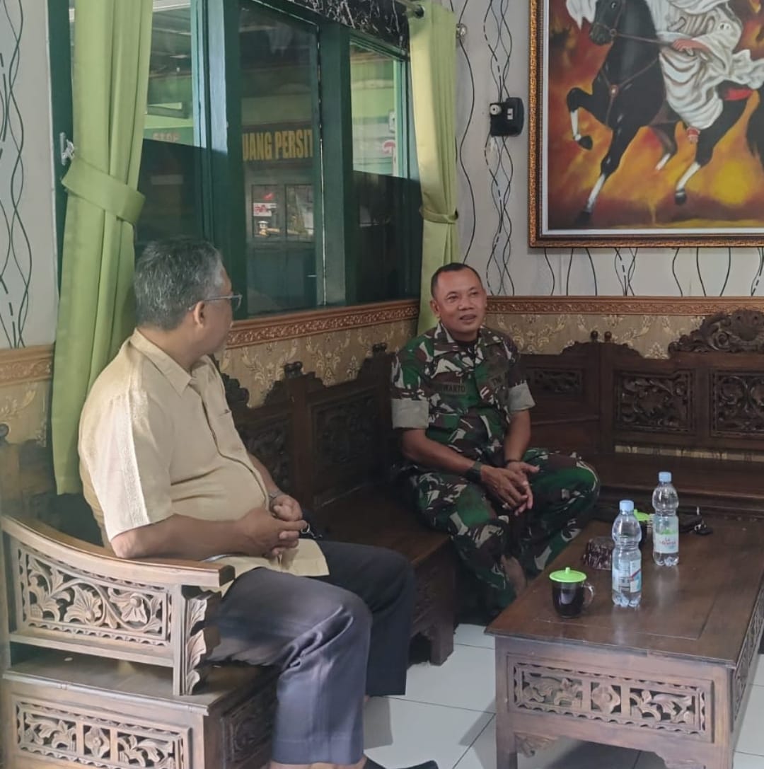 Jalin Koordinasi Jelang Resik-Resik Tempat Ibadah, Danramil 07/Bangsri Terima Kunjungan Pendeta GITJ Bondo