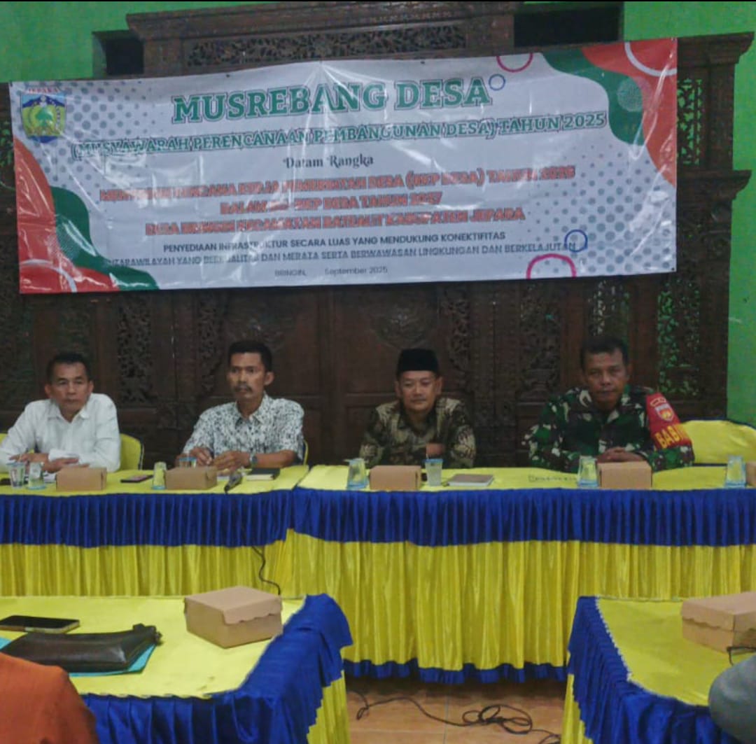 Danramil 03/Batealit Diwakili Serda Anang Irmawan Hadiri Musrenbangdes Desa Bringin