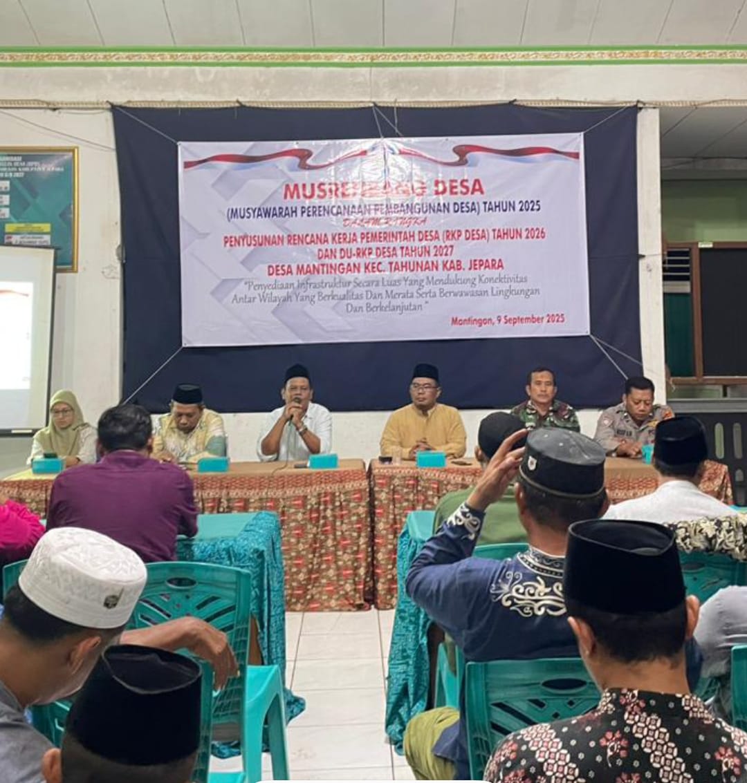 Babinsa Desa Mantingan Hadiri Musrenbangdes Tahun 2025 untuk Penyusunan RKPDes 2026 dan DU-RKPDes 2027