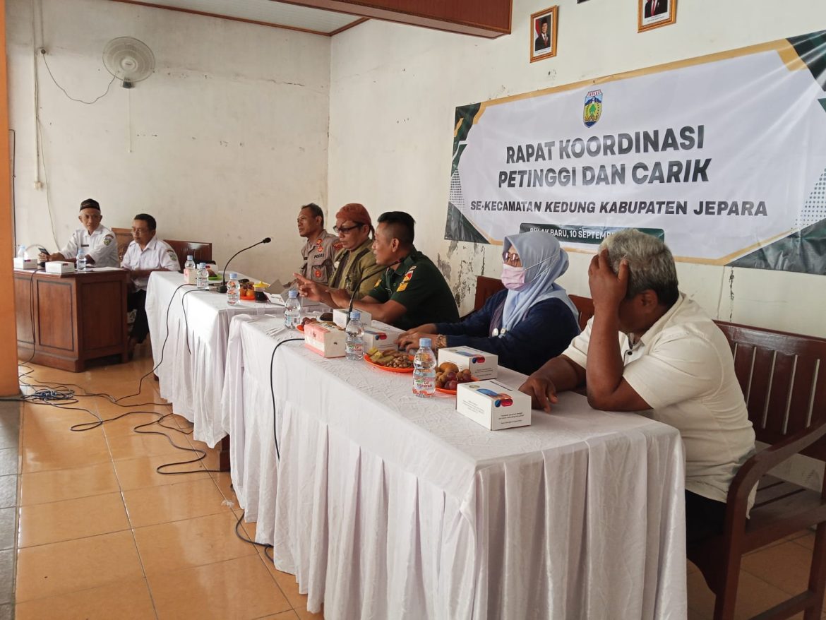 Koramil 02/Kedung Hadiri Rapat Koordinasi Petinggi dan Carik se-Kecamatan Kedung