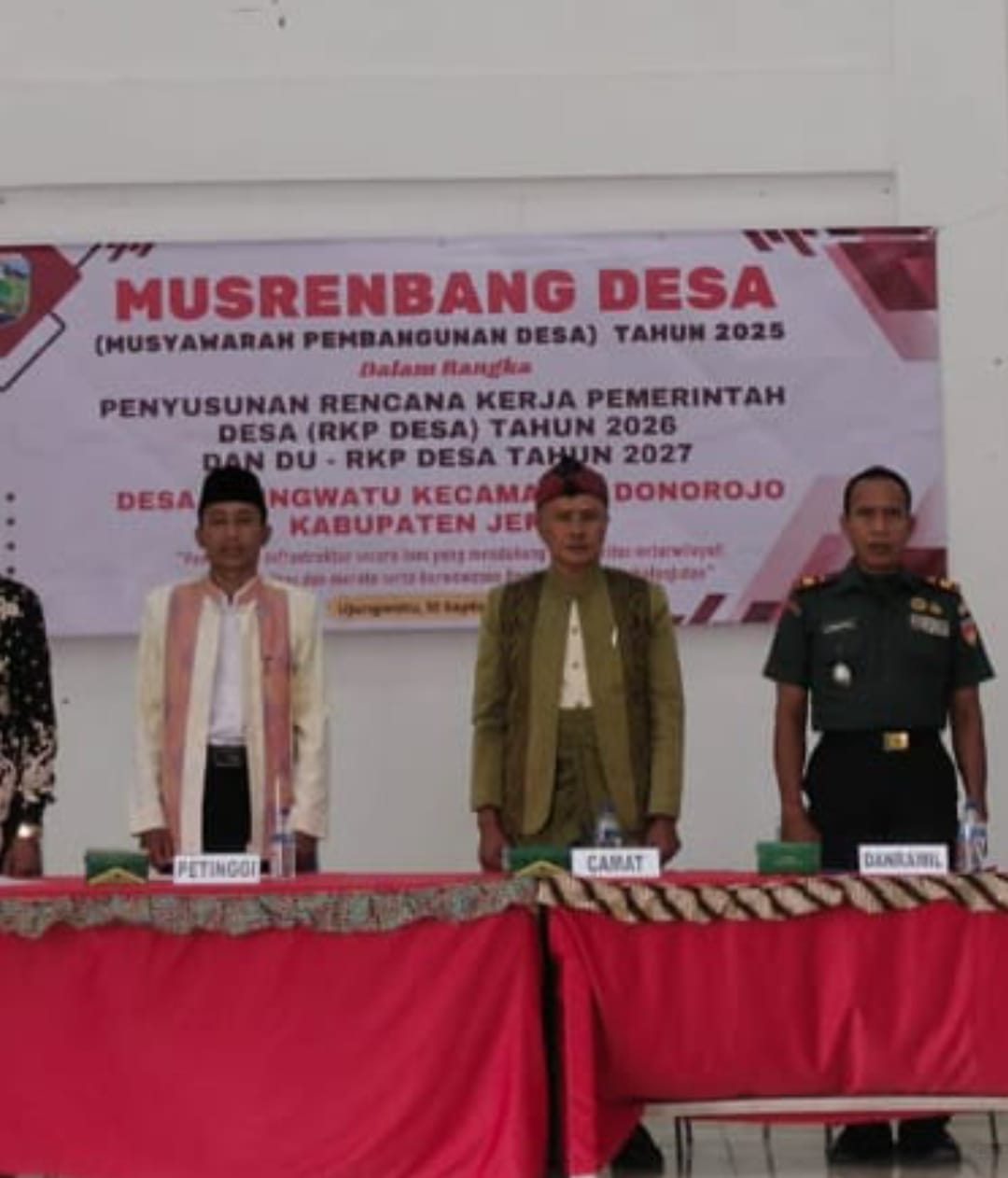 Danramil 12/Donorojo Hadiri Musrenbangdes Desa Ujungwatu Tahun 2025