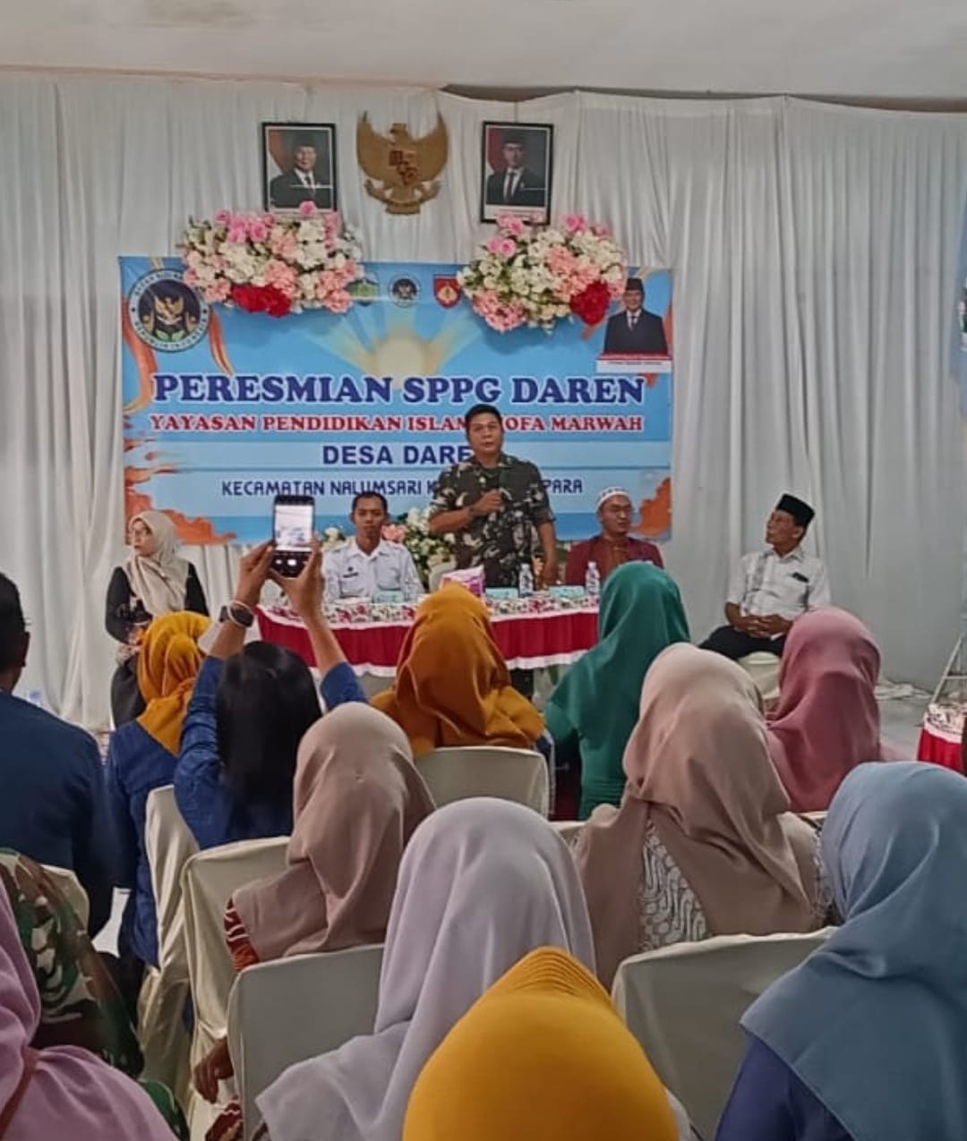 Kodim 0719/Jepara Hadiri Launching Dapur SPPG Desa Daren dan Dampingi Pendistribusian Makan Bergizi Gratis