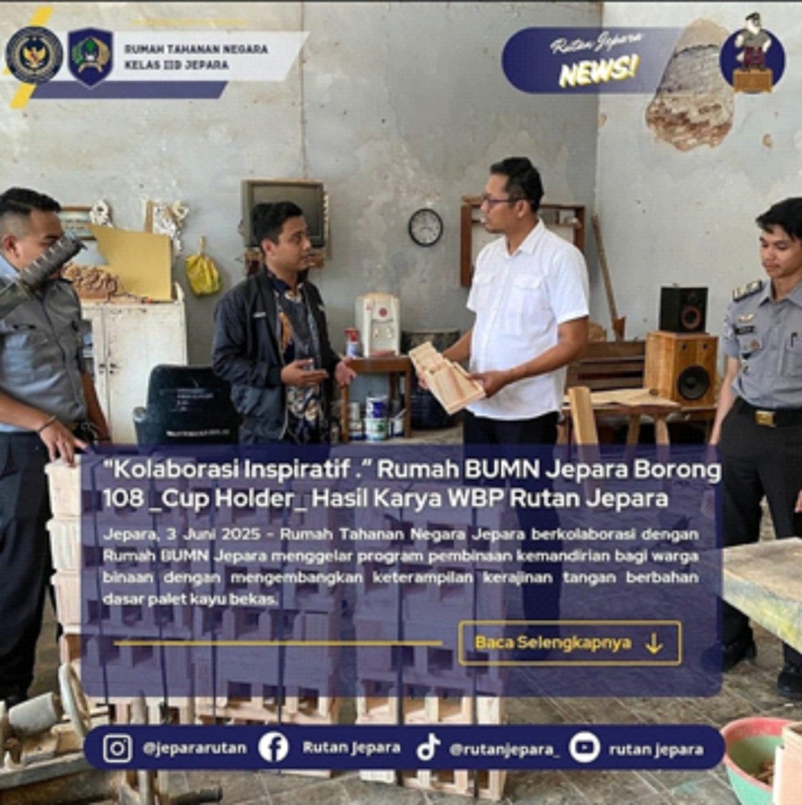 Kolaborasi Inspiratif “Rumah BUMN BRI Jepara Borong 108_Cup Holder_Hasil Karya WBP Rutan Jepara