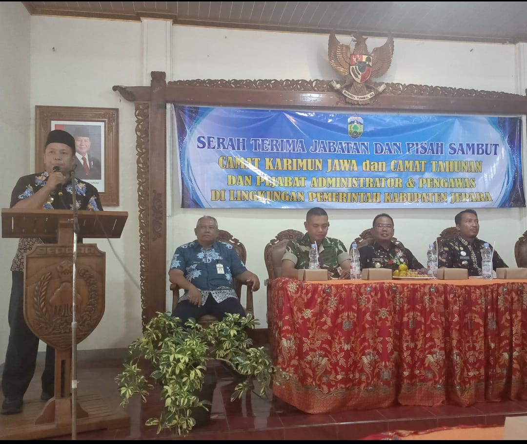 Danramil Karimunjawa Hadiri Sertijab Camat Karimunjawa dan Tahunan di Aula Kecamatan Tahunan