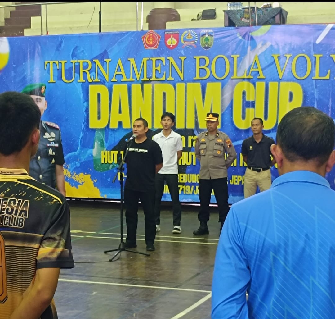 Semangat Juang di Lapangan! Dandim 0719/Jepara Buka Dandim Cup Voli Peringati HUT TNI ke-80