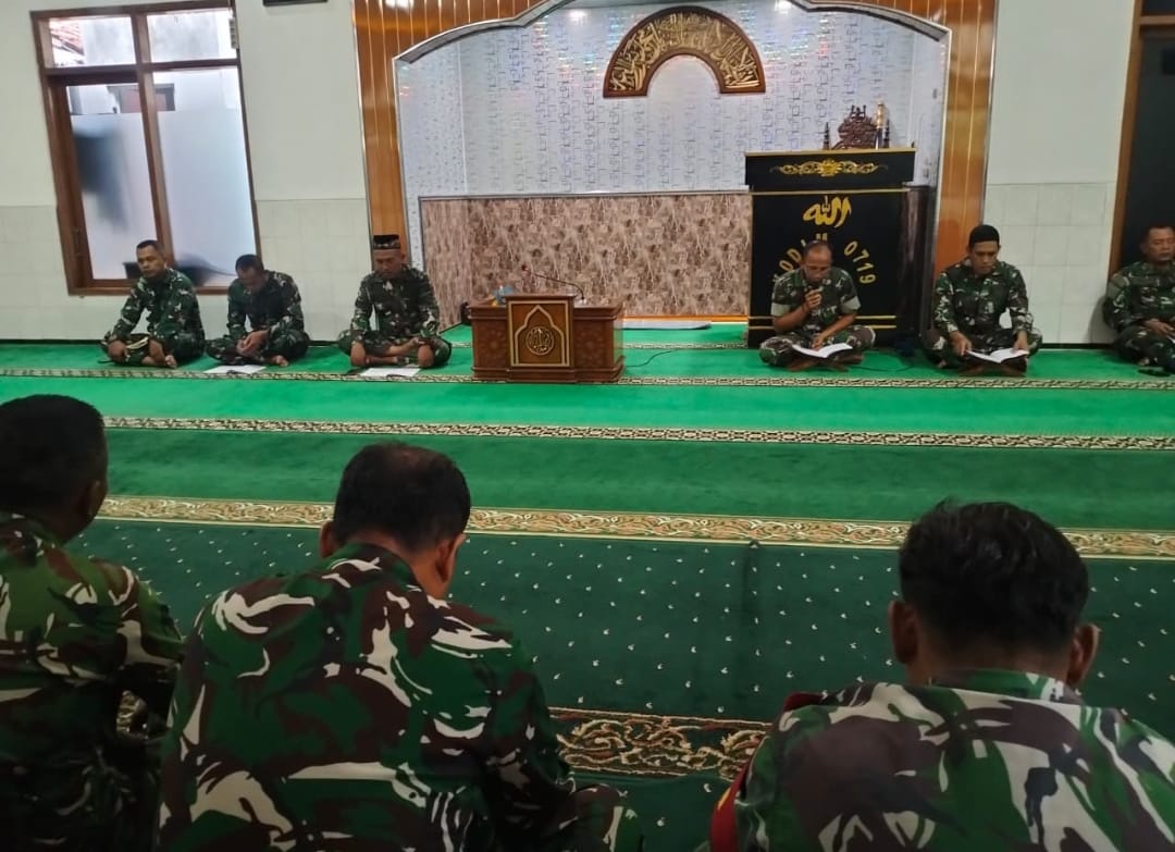 Perkuat Iman dan Soliditas, Kodim 0719/Jepara Gelar Doa Bersama di Masjid Nurul Qodim