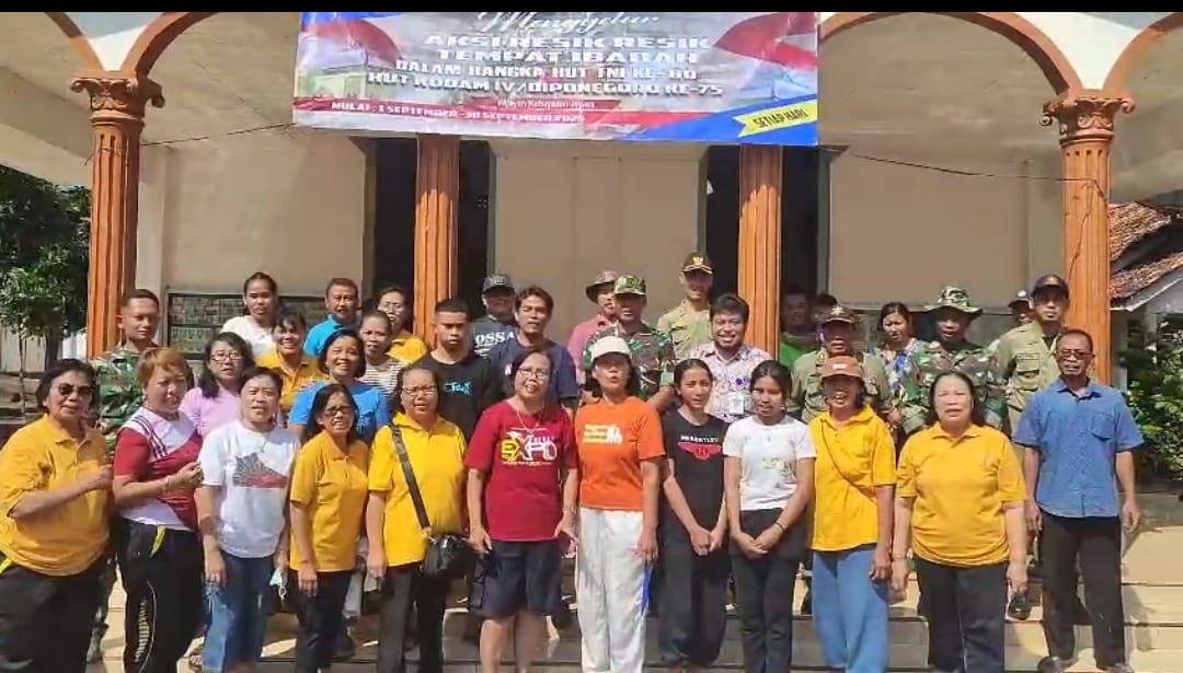 GITJ Kelet Jadi Sasaran Hari ke-20 Resik-resik Tempat Ibadah Jelang HUT ke-80 TNI