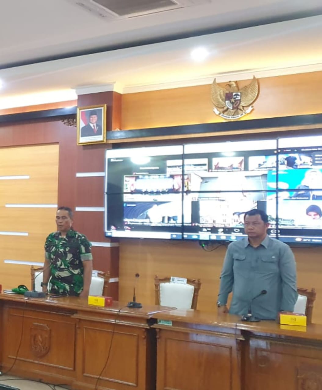 Kodim 0719/Jepara Hadiri Rakor Nasional Pengendalian Inflasi Daerah 2025 Bersama Kemendagri