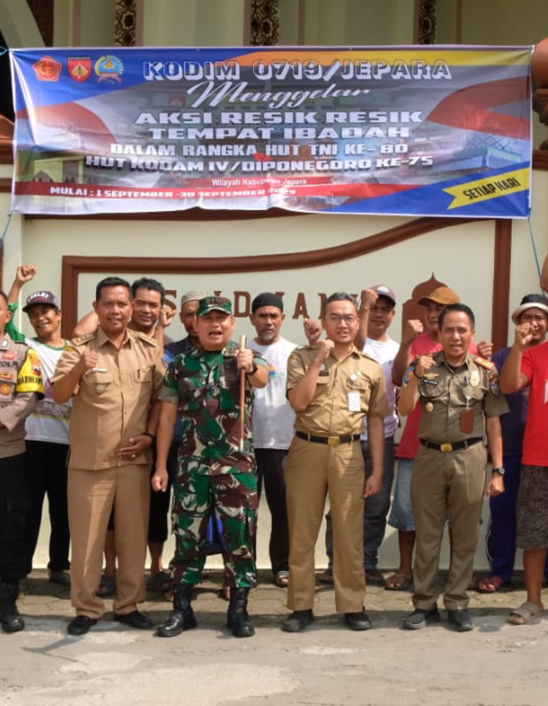 Dandim 0719/Jepara Turun Langsung di Hari ke-29 Resik-Resik Tempat Ibadah, Rencana Karbak Perbaikan Jalan dan Buat Sumur Dibahas