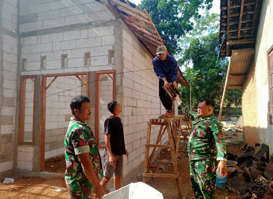 Pembangunan RTLH Kodim 0719/Jepara di Kaligarang Sudah Capai 85%, Semangat HUT TNI Terus Mengalir
