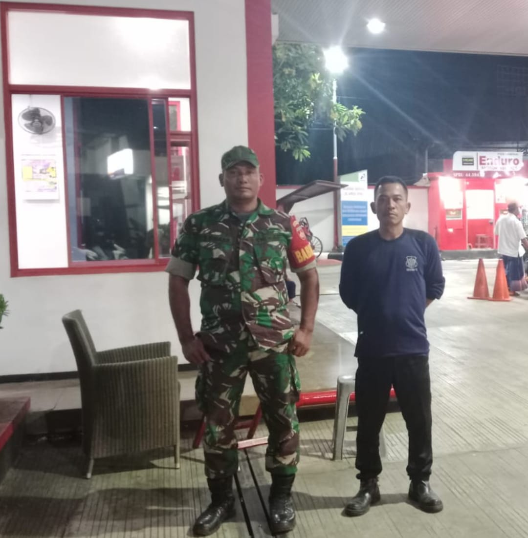 Kodim 0719/Jepara Kawal Keamanan Objek Vital di Desa Langon dalam Rangka HUT ke-80 TNI