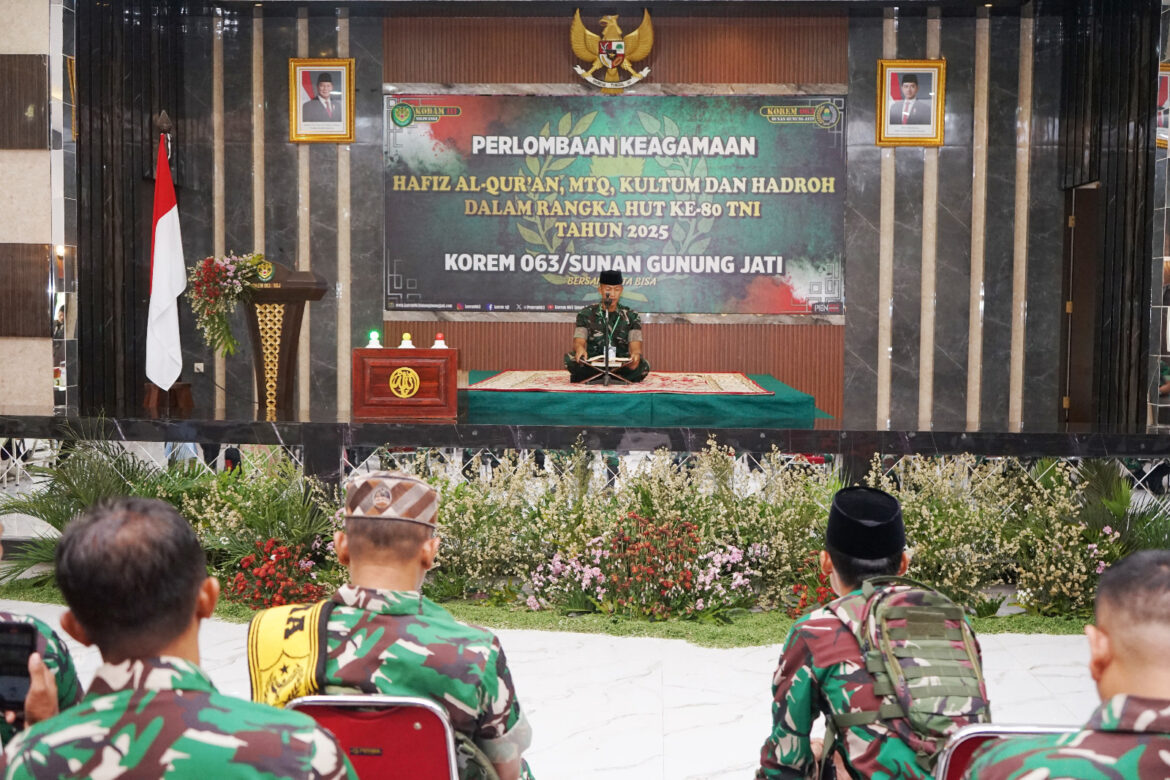 Rangkaian Perlombaan Keagamaan Meriahkan HUT Ke-80 TNI di Korem 063/SGJ