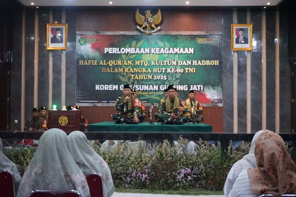 Puncak Lomba Hadroh Tutup Rangkaian Lomba Keagamaan Dalam Rangka HUT Ke-80 TNI di Korem 063/SGJ