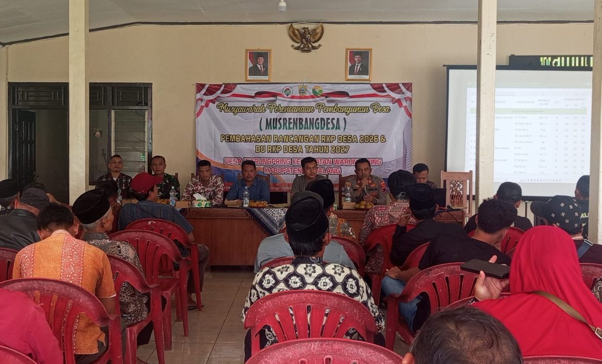 Musrenbangdes Warungpring 2025 Bahas RKPDes 2026 dan DU RKPDes 2027