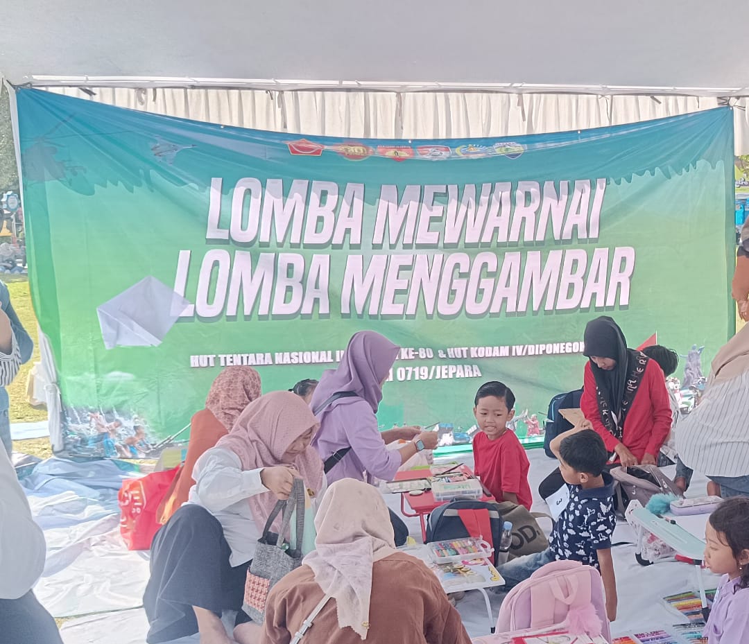 Kodim 0719/Jepara Bersama Anak Negeri: menggambar dan Mewarnai Semangat Merah Putih