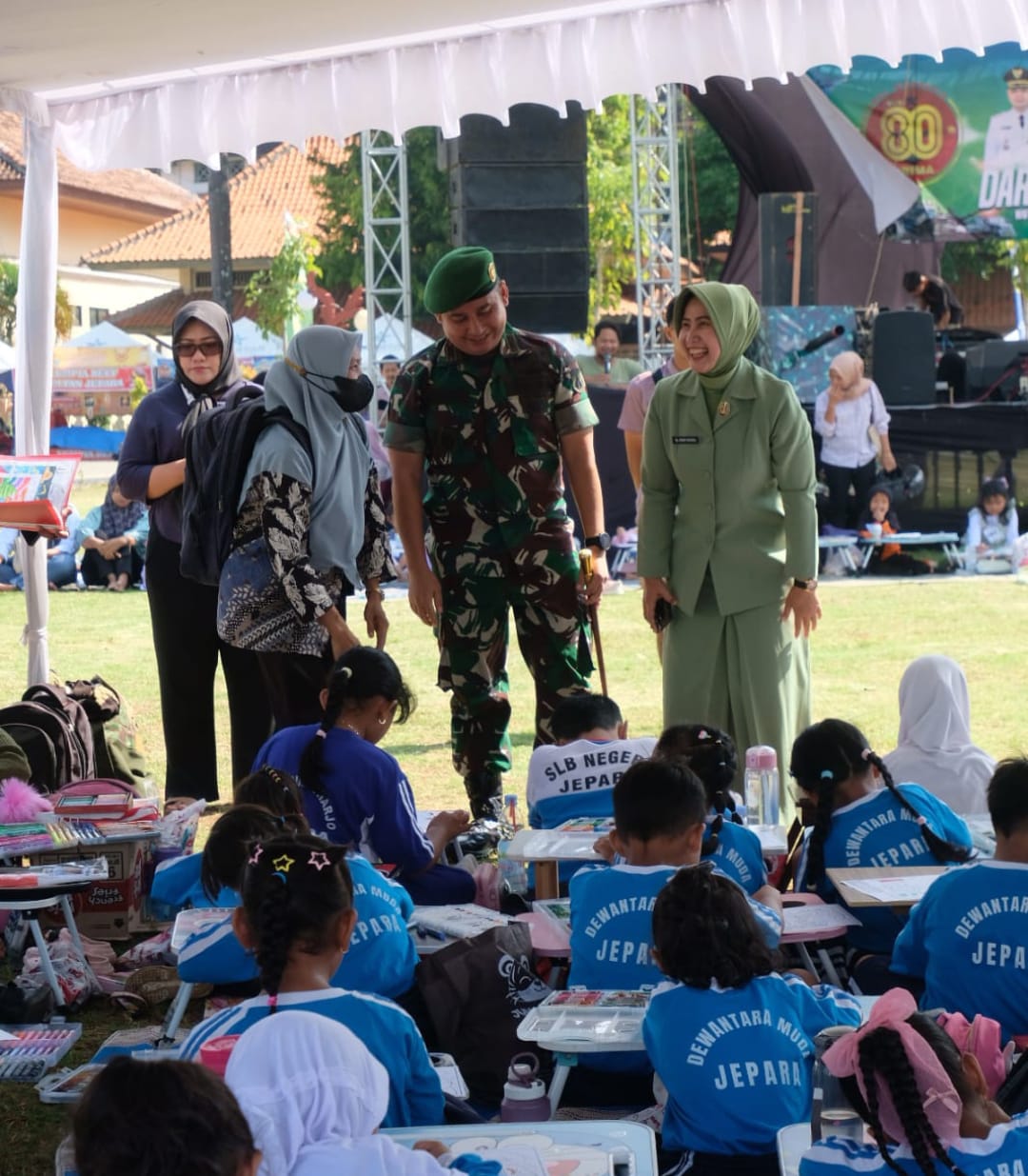 Kodim Jepara Ajak Anak-anak Ekspresikan Cinta Tanah Air Lewat Mewarnai dan Menggambar