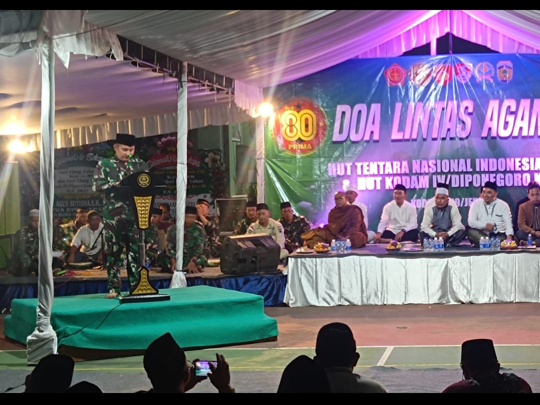 Bersatu dalam Doa, Tangguh untuk Negeri Kodim Jepara Gelar Doa Lintas Agama Sambut HUT TNI ke-80