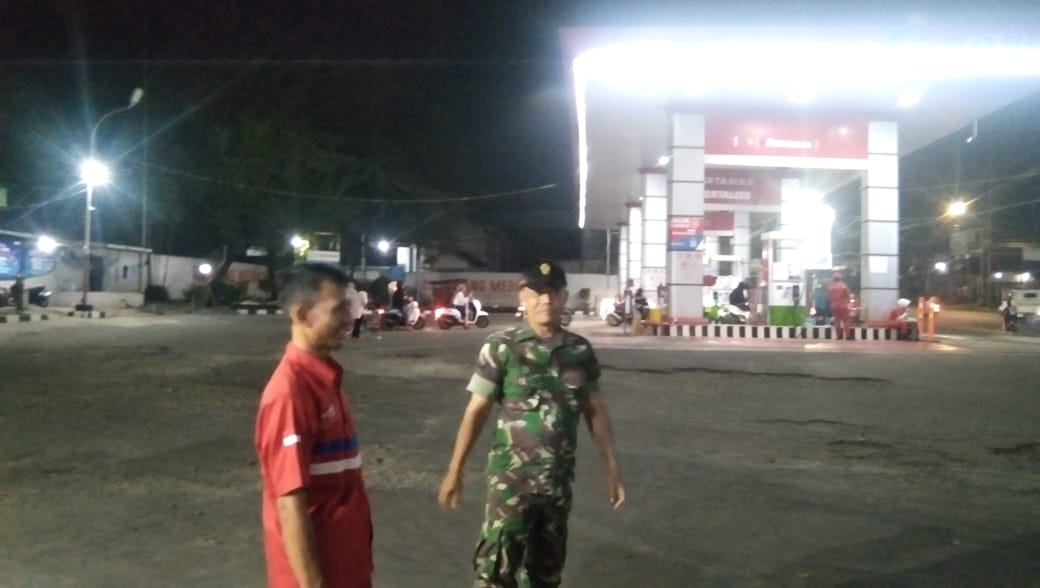 Kodim 0719/Jepara Laksanakan Patroli dan Monitoring Wilayah di SPBU Desa Ngabul