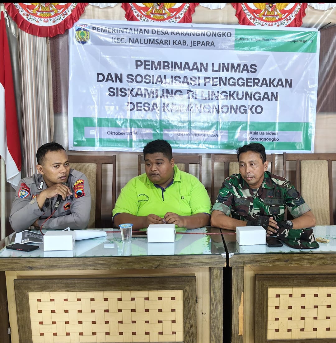 Serka Helmi Laksanakan Komsos dan Pembekalan Linmas dalam Rangka Bakti Teritorial Prima di Desa Karangnongko