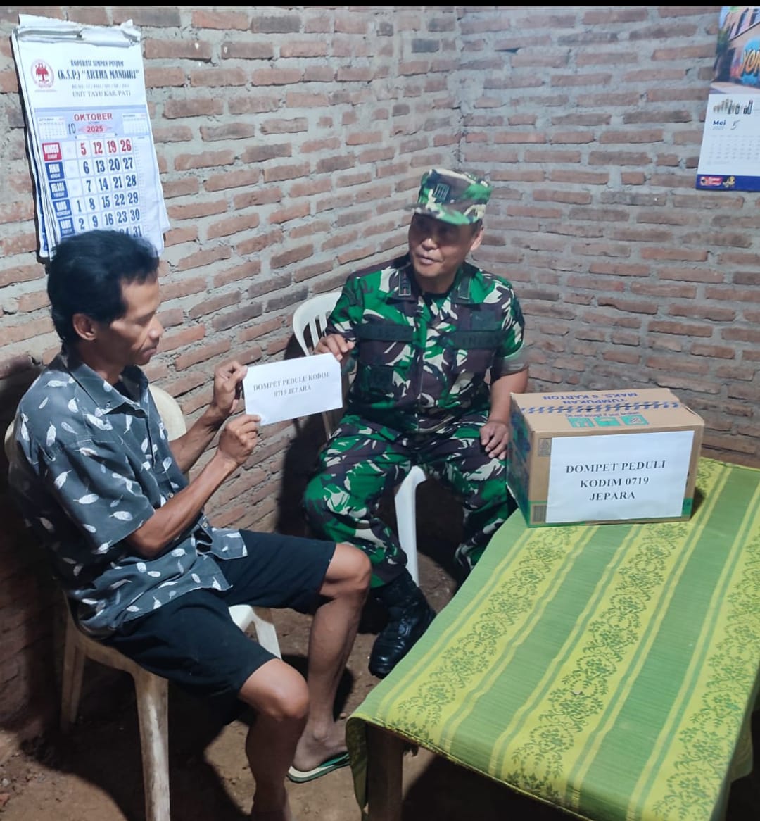 Langkah ke-81, Dompet Peduli Kodim Jepara Menyapa Tarso: Harapan di Tengah Derita