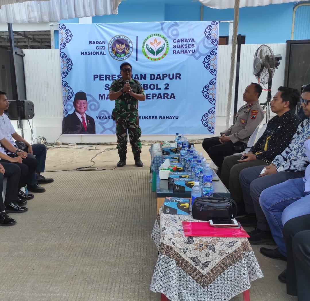 Danramil 05/Mayong Hadiri Peresmian Dapur SPPG Jebol 2, Dukung Program Gizi Gratis untuk Masyarakat