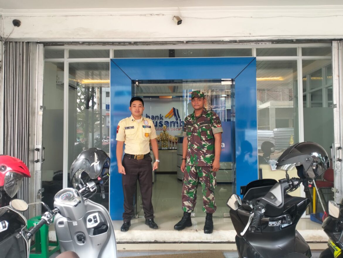 Kodim 0719/Jepara Laksanakan Monitoring Wilayah di Bank NUSAMBA Bangsri dalam Rangka Bakti Teritorial PRIMA